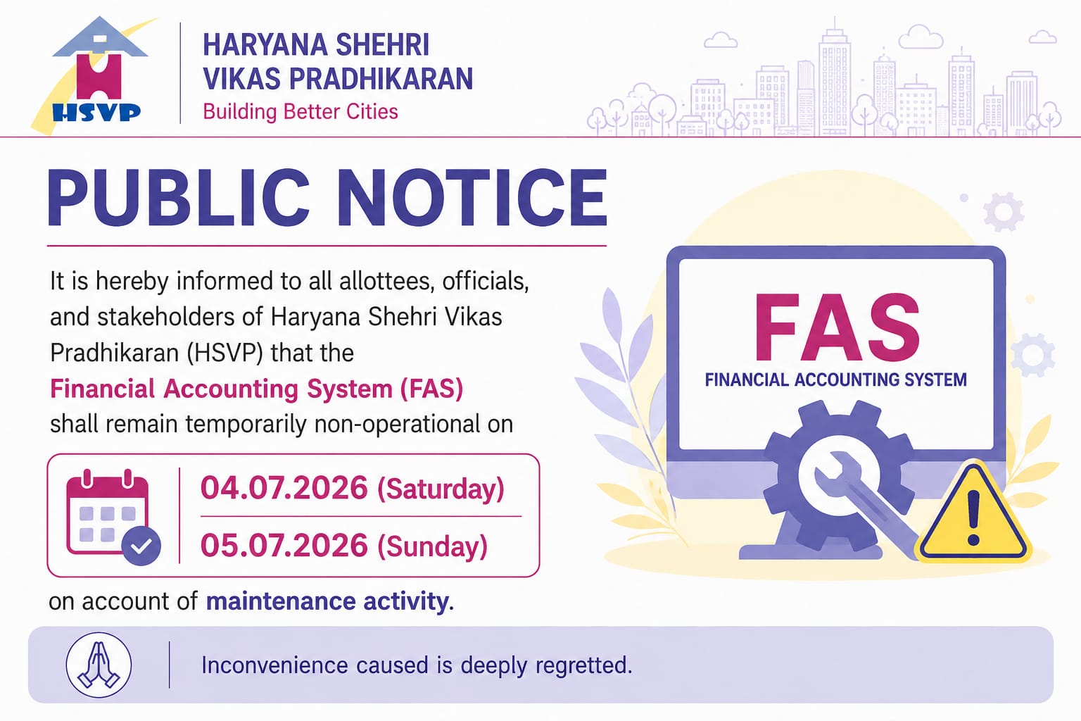HSVP Notification